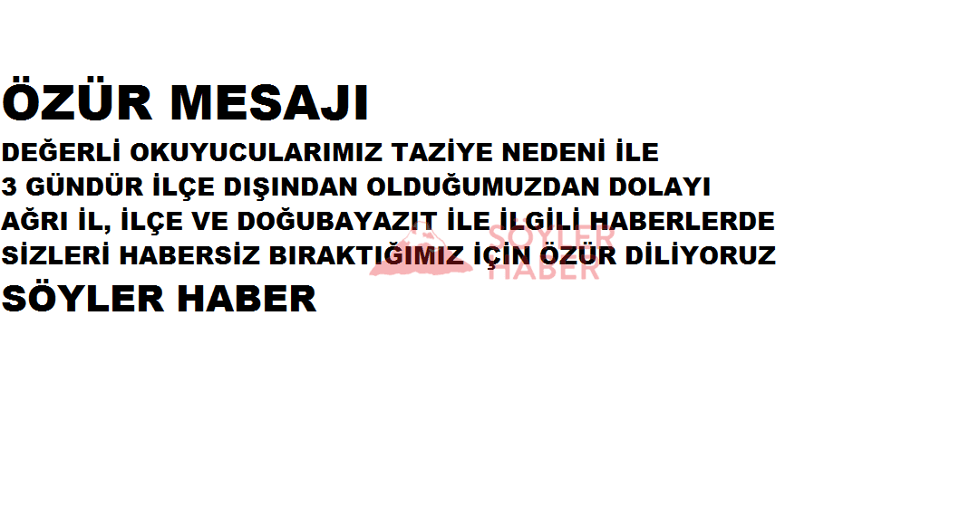 ÖZÜR MESAJI
