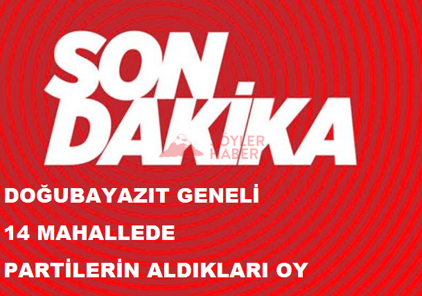DOĞUBAYAZIT'TA 14 MAHALLEDE SEÇİM SONUÇLARI