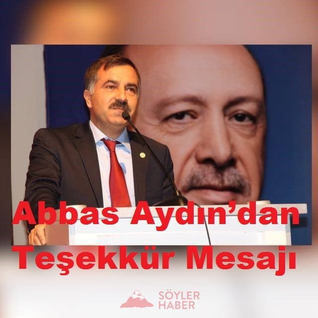 İl Başkanı Aydın'dan Teşekkür Mesajı