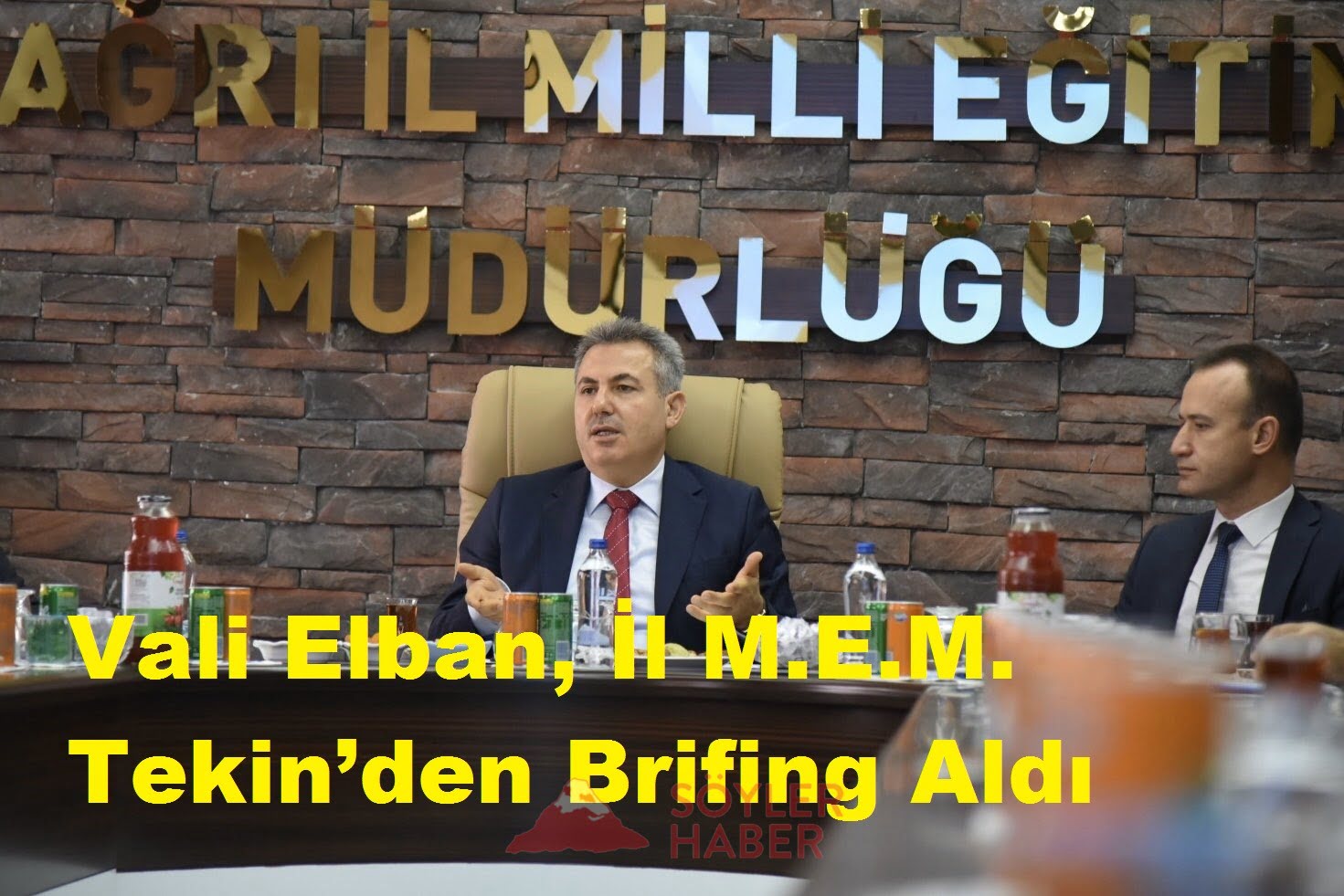 Vali Elban, İl M.E.M. Tekin'den Brifing Aldı.