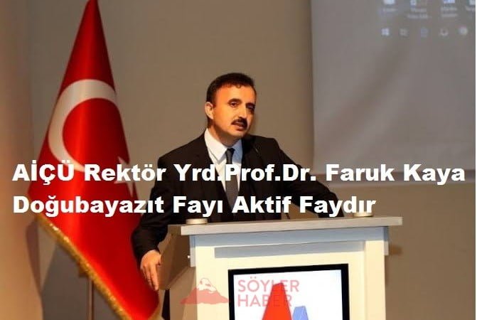 Doğubayazıt Fayı Aktif Faydır