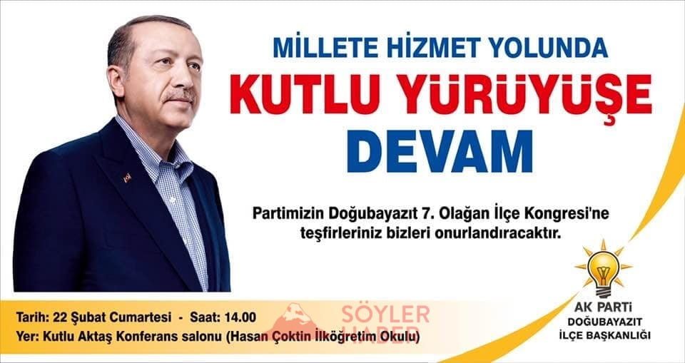 AK PARTİDEN DOĞUBAYAZIT HALKINA DAVET