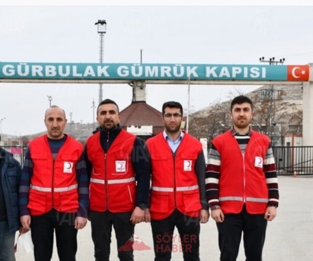 DOĞUBAYAZIT KIZILAY ŞUBESİNDEN GÜRBULAK SINIR KAPISINDAKİ SAHRA HASTANESİNE DESTEK