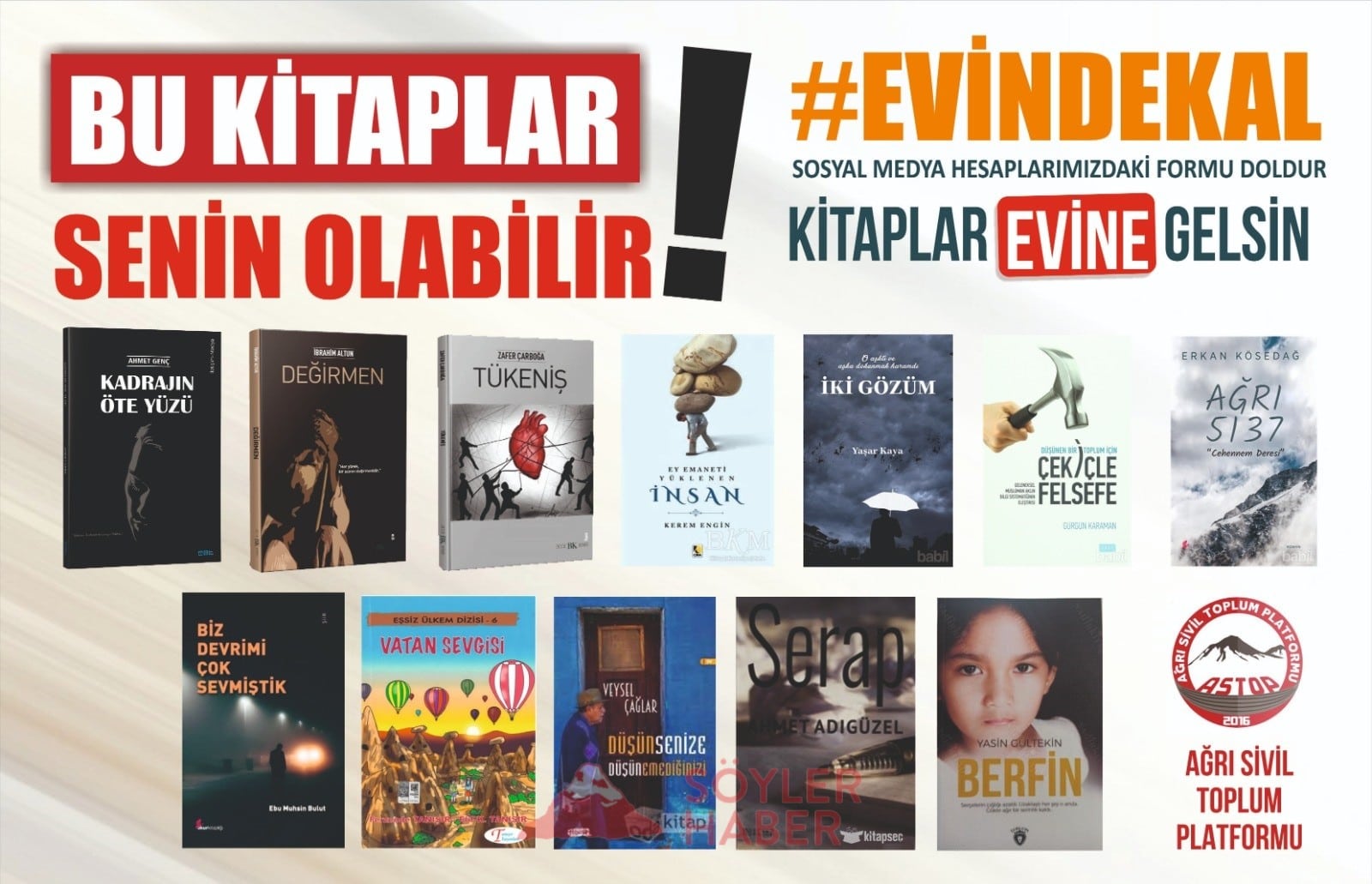 Evde Kal, Kitabın Ağrılı Yazarlardan Olsun