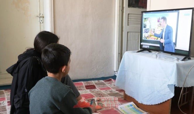 EVLERİNDE TV OLMAYAN ÖĞRENCİ KARDEŞLERE AĞRI İL M.E.M. TEKİN, KAYITSIZ KALMADI