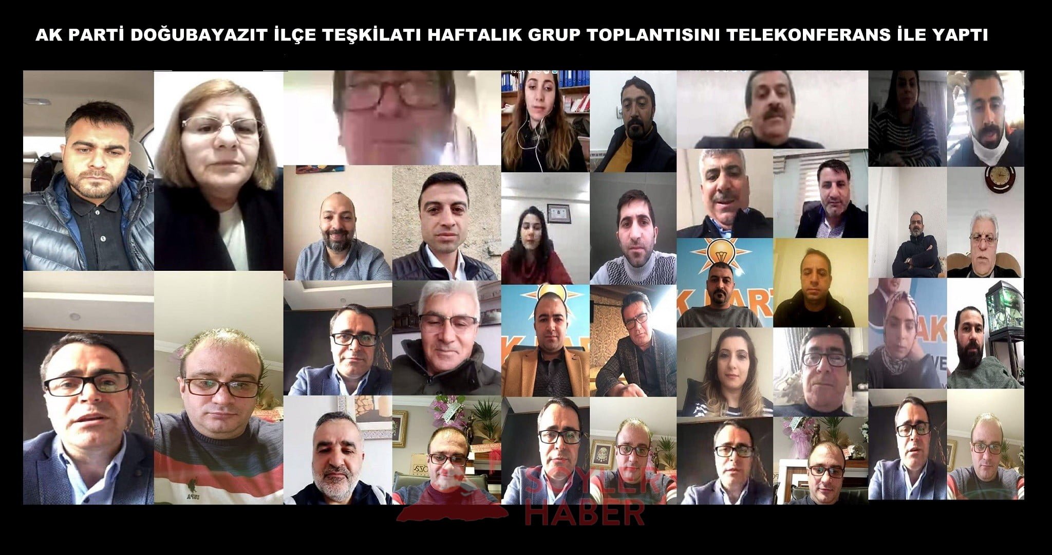 AK PARTİ DOĞUBAYAZIT İLÇE BAŞKANLIĞI GRUP TOPLANTISINI TELEKONFERANS İLE YAPTI