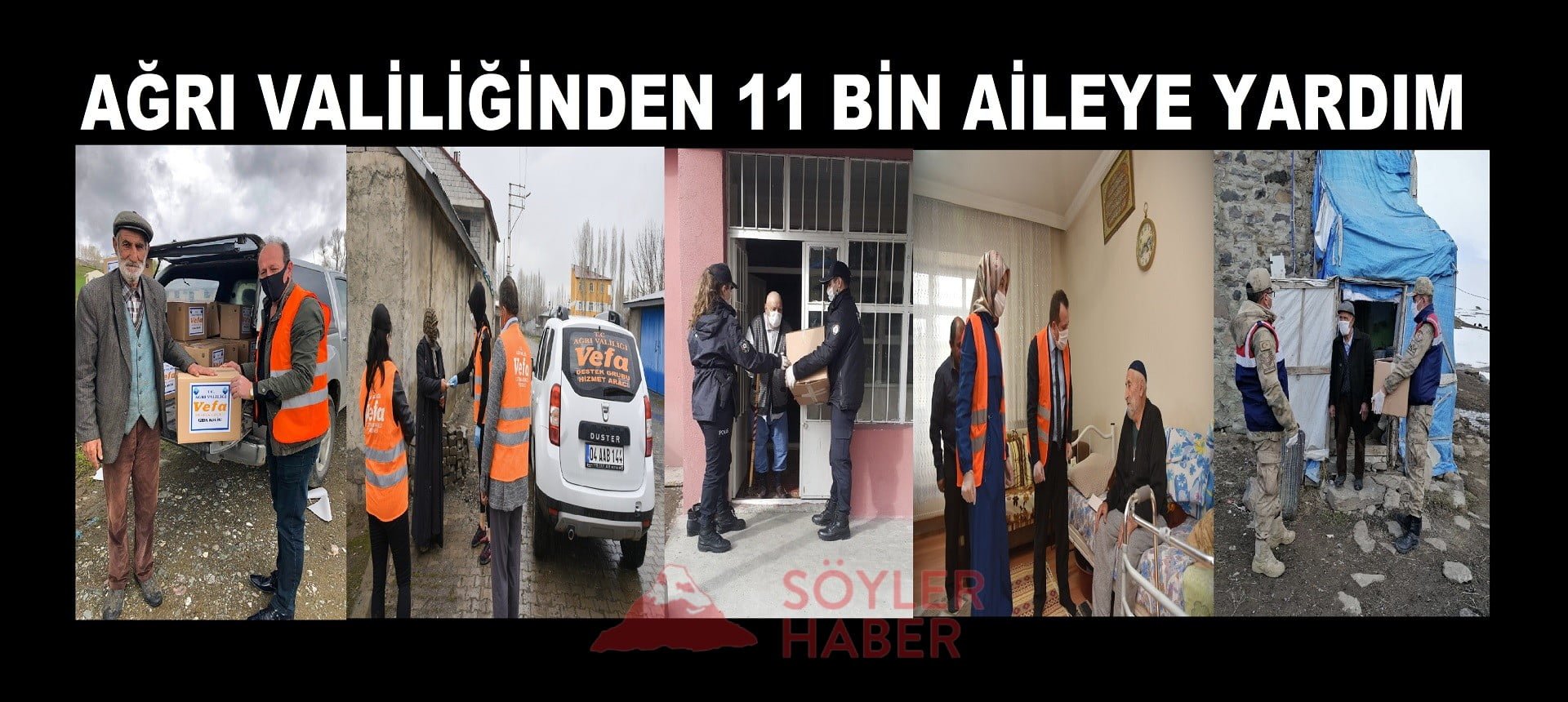 AĞRI'DA 11 BİN AİLEYE YARDIM