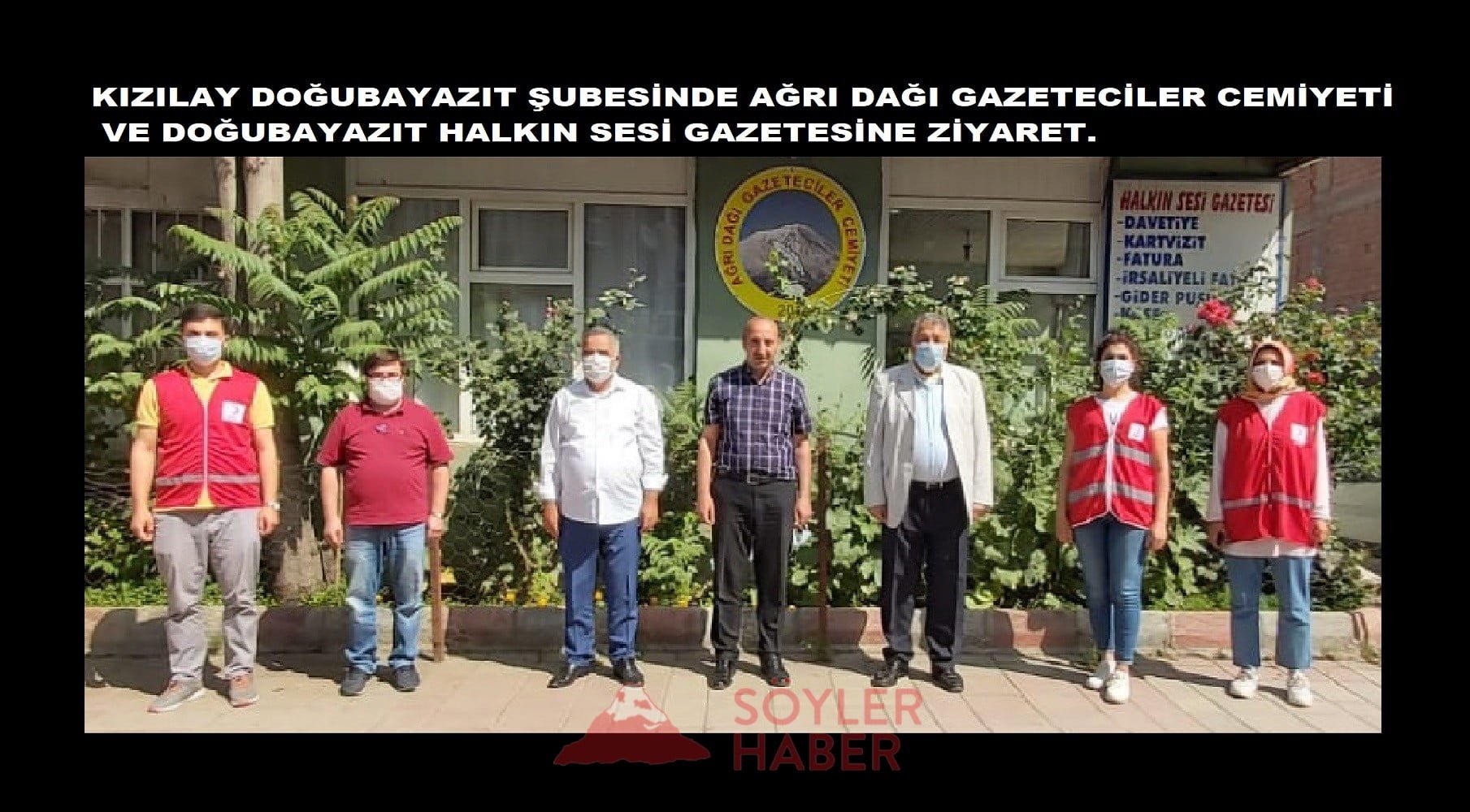 KIZILAY DOĞUBAYAZIT ŞUBESİNDE AĞRI DAĞI GAZETECİLER CEMİYETİ VE DOĞUBAYAZIT HALKIN SESİ GAZETESİNE ZİYARET.