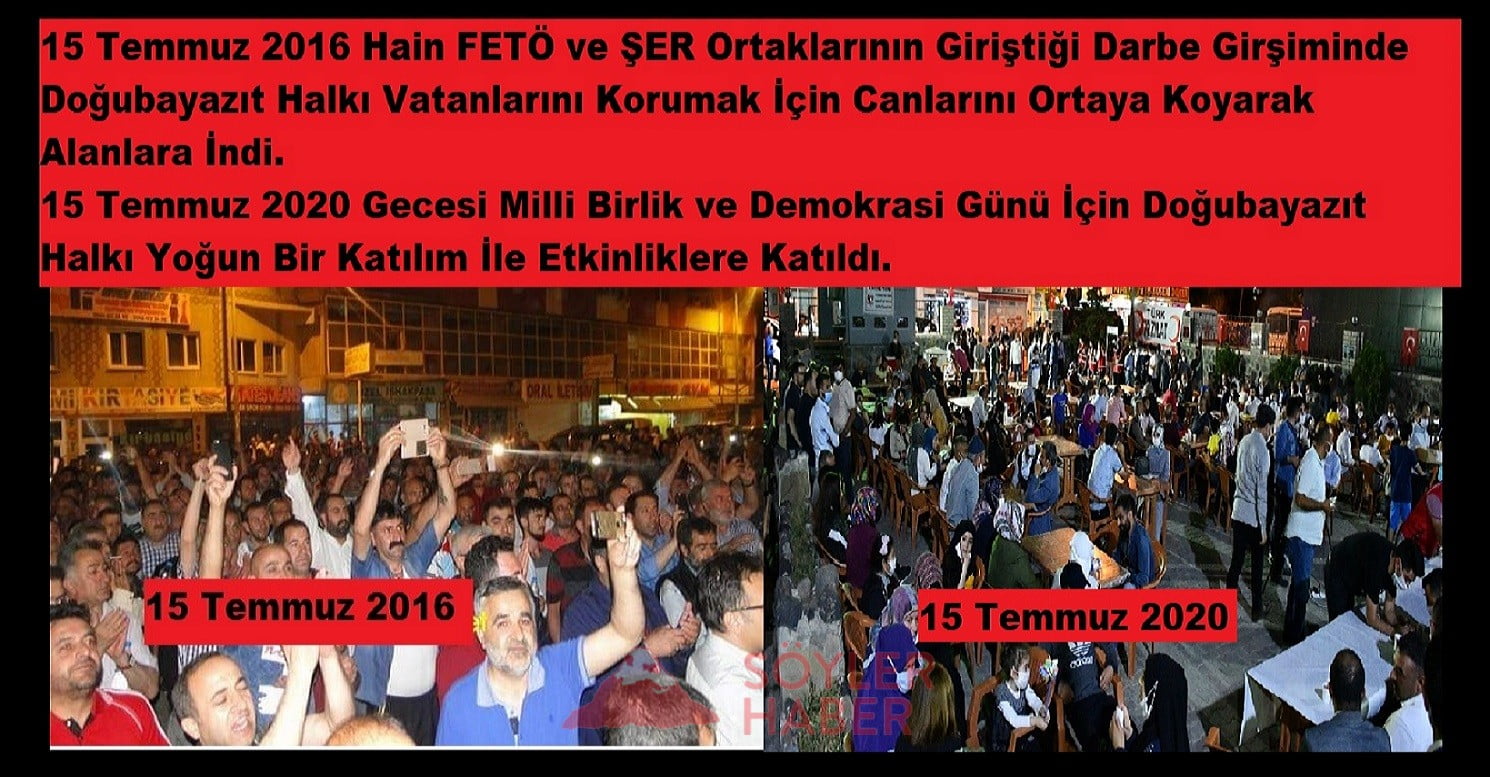 2016-15 TEMMUZ AKŞAMI OLDUĞU GİBİ BUGÜNDE AYNI COŞKUYLA DOĞUBAYAZIT HALKI ALANLARDAYDI