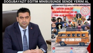 MÜDÜR KÖSEN, DOĞUBAYAZIT EĞİTİM MİNİBÜSÜNDE SİZDE YERİNİZİ ALIRMISINIZ