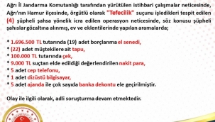AĞRI VALİLİĞİNDEN TEFECİLERE GEÇİT YOK
