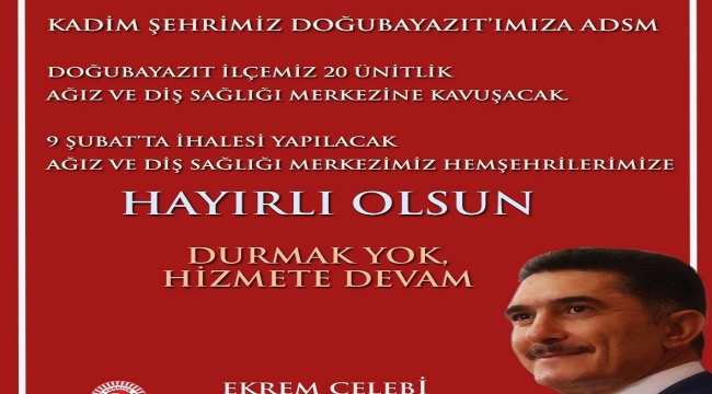 DOĞUBAYAZIT'DA YILLARIN ÖZLEMİ AK PARTİ HÜKÜMETİ İLE BİTİYOR