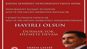 DOĞUBAYAZIT'DA YILLARIN ÖZLEMİ AK PARTİ HÜKÜMETİ İLE BİTİYOR