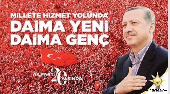 AK PARTİ DOĞUBAYAZIT BELEDİYE MECLİS ÜYESİ SIDDIK SÖYLER, AK PARTİ'NİN 20'İNCİ KURULUŞ YIL DÖNÜMÜ DOLAYISIYLA MESAJ YAYIMLADI.