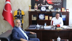 BAŞKAN SÖYLER'İN MÜDÜR ÇALGAN'A HAYIRLI OLSUN ZİYARETİ