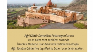 7-10 EKİM İSTANBUL MALTEPE FUARINDA AĞRI TANITIM GÜNLERİ