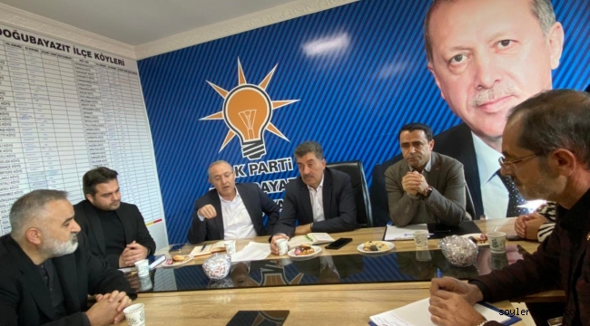 CANTİMUR, AK PARTİ AĞRI İL VE İLÇE TEŞKİLATLARININ SORUNLARINI DİNLİYOR.