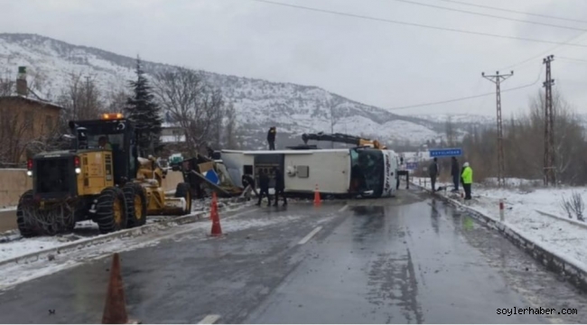 DOĞUBAYAZIT FİRMASINA AİT OTOBÜS  KAZA YAPTI 1 ÖLÜ 27 YARALI.