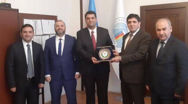 ​​​​​​​Iğdır Üniversitesi Rektörü M. Hakkı  Alma ve Heyeti, Nahçıvan Devlet Üniversitesini Ziyaret Etti