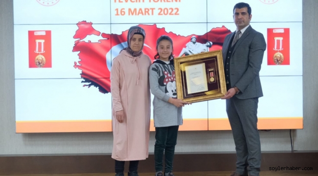 Ağrı'da Devlet Övünç Madalyası Tevcih Töreni Düzenlendi