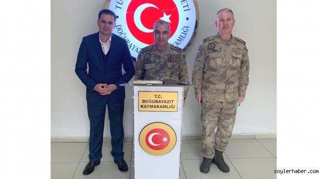 JAN. GEN.KOM.YRD. KORGENERAL HALİS ZAFER KOÇ, ​​​​​​​KAYMAKAM AKPINAR'I MAKAMINDA ZİYARET ETTİ.