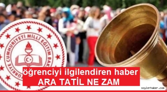 MEB'den 'ara tatil' açıklaması