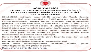 AĞRI VALİLİĞİNDEN BASINA VE KAMUOYNA