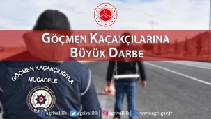  Doğubayazıt'ta Göçmen Kaçakçılarına Büyük Darbe