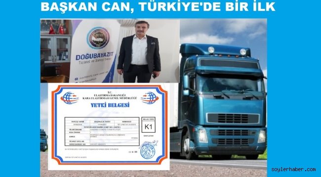 Başkan Can, Türkiye'de bir ilk, bir ilçede taşımacı esnaflar (K) belgelerini alabilecekler.