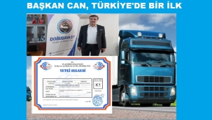 Başkan Can, Türkiye'de bir ilk, bir ilçede taşımacı esnaflar (K) belgelerini alabilecekler.