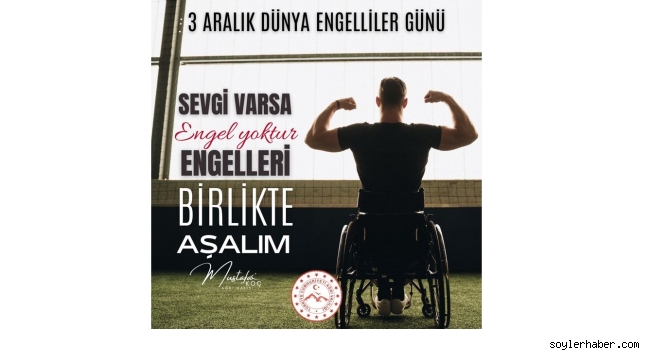  Ağrı Valisi Mustafa KOÇ, 3 Aralık Dünya Engelliler Günü dolayısıyla bir mesaj yayınladı.