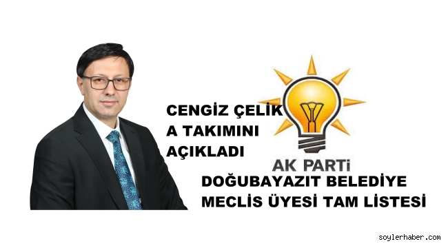  AK Parti Doğubayazıt A Takımını Açıkladı
