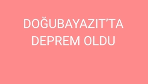 DOĞUBAYAZIT'TA DEPREM 