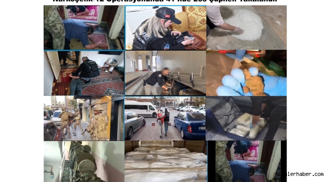 Bakan Yerlikaya, Narkoçelik-12 Operasyonlarında 41 İlde 265 Şüpheli Yakalandı.