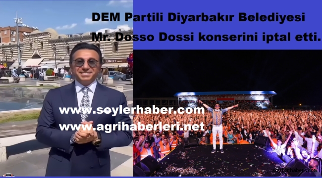 Mr Dosso Dossi konserine, DEM Partili Diyarbakır Büyükşehir Belediyesinden iptal