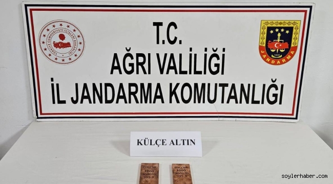 Jandarma Doğubayazıt'ta 2 Kg Külçe Altın Yakaladı