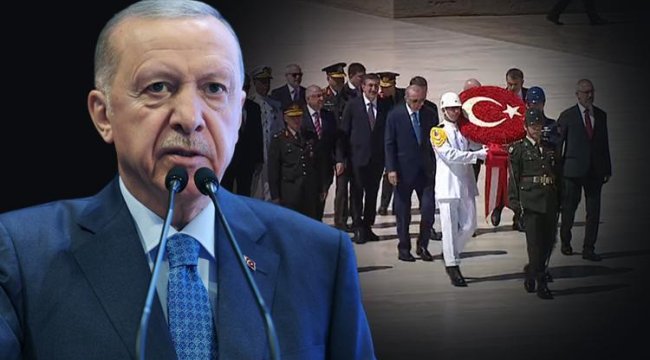 Cumhurbaşkanı Erdoğan ve YAŞ üyeleri Anıtkabir'de: Yayılmacı emeller karşısında önlemimizi alıyoruz