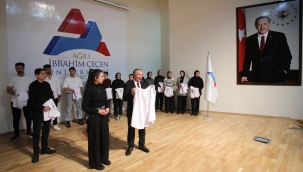 Ağrı'da Gastronomi Bölümü Öğrencilerine "Önlük Giyme" Töreni