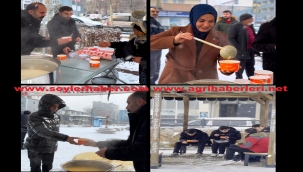  Doğubayazıt Belediyesi Kar Altında Çorba ikram Etti.