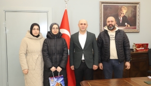 Kaymakam Ekinci, Hafize Olzingan'ı Makamında Kabul Etti