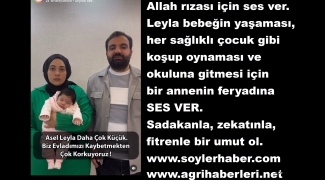 ŞİRİN'İN KIZI LEYLA BEBEĞE ALLAH RIZASI İÇİN SENDE BİR UMUT OL