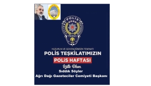 ​​​​​​​BAŞKAN SÖYLER, POLİS HAFTASI DOLAYISIYLA BİR MESAJ YAYIMLADI.
