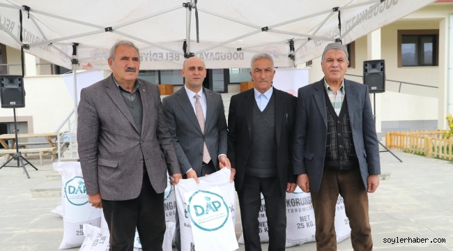 DOĞUBAYAZIT'TA ÇİFTÇİLERE TOHUM DAĞITILDI