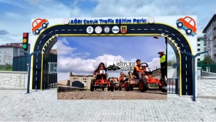 Ağrı Çocuk Trafik Eğitim Parkı'nda Geleceğin Bilinçli Sürücüleri Yetişiyor
