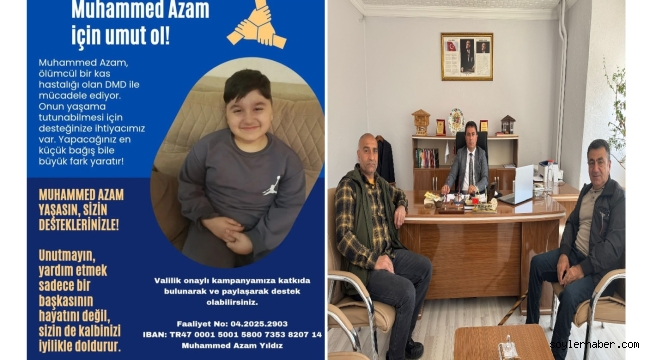 Diyadin İlçesinde, Doğubayazıtlı 9 Yaşındaki DMD Hastası Muhammed Azam İçin Destek Eli