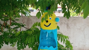 Doğubayazıt'ta Aileler ve Çocuklar, Atık Malzemelerle Kuş Yuvaları Yaptı