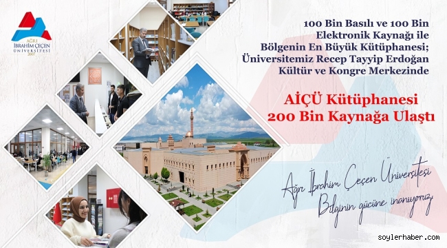 ​​​​​​​AİÇÜ Kütüphanesi 100 Bin Basılı ve 100 Bin Elektronik Kaynağa Ulaştı