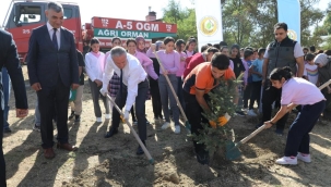 ​​​​​​​Ağrı İl Milli Eğitim Müdürü Kökrek, Öğrencilerle Birlikte 'Yeşil Vatan' İçin Fidan Dikti
