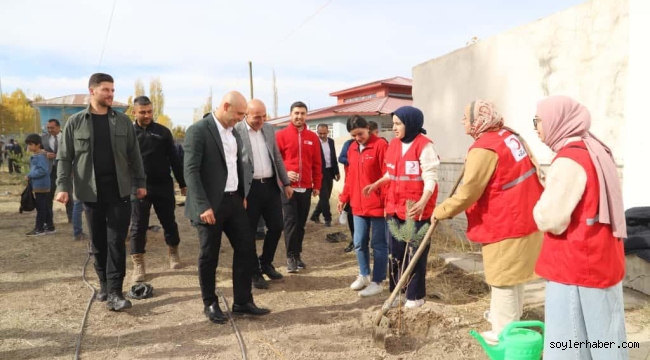 Doğubayazıt'ta Milli Ağaçlandırma Seferberliği: Fidanlar Toprakla Buluştu