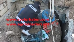 Doğubayazıt'ta yeraltında 3 ton 562 litre gümrük kaçağı motorin ele geçirildi